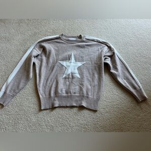 Six Fifty Star Sweater Tan and White Size L Looks more like Medium